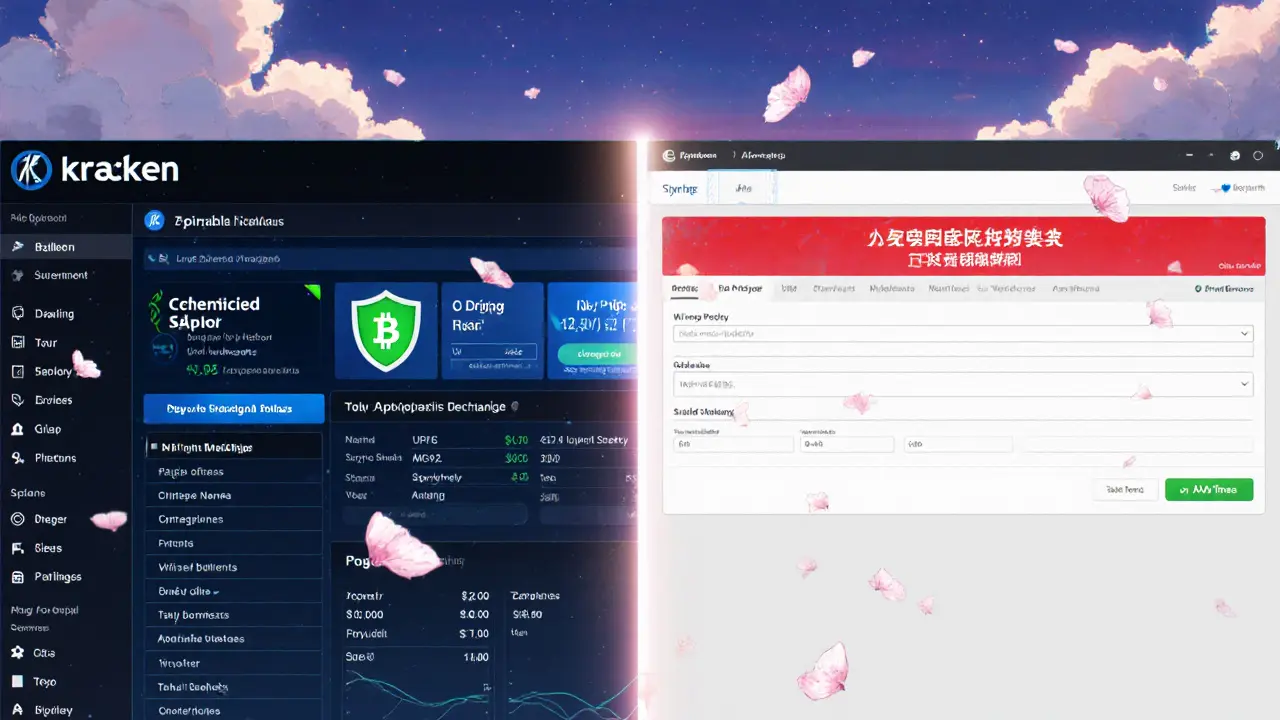 Side‑by‑side view of a legit exchange dashboard versus Spin's empty interface.