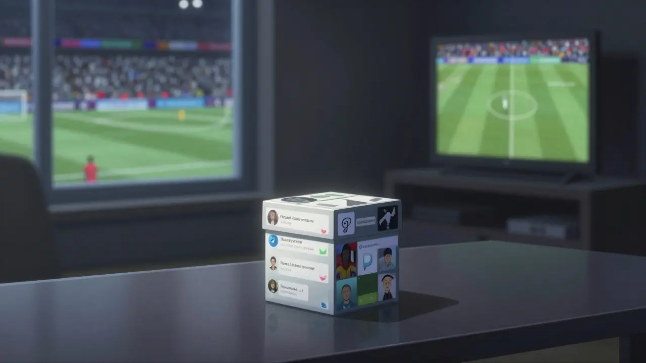 A lone NFT mystery box glows on a table as digital traces of failed attempts fade around it.