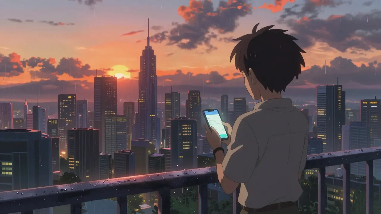 Person looking at city skyline while reviewing unclear crypto fees