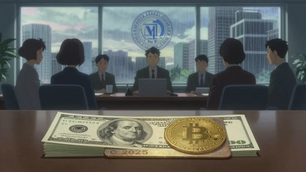 Officials negotiating loan terms with IMF reps, USD cash vs Bitcoin card