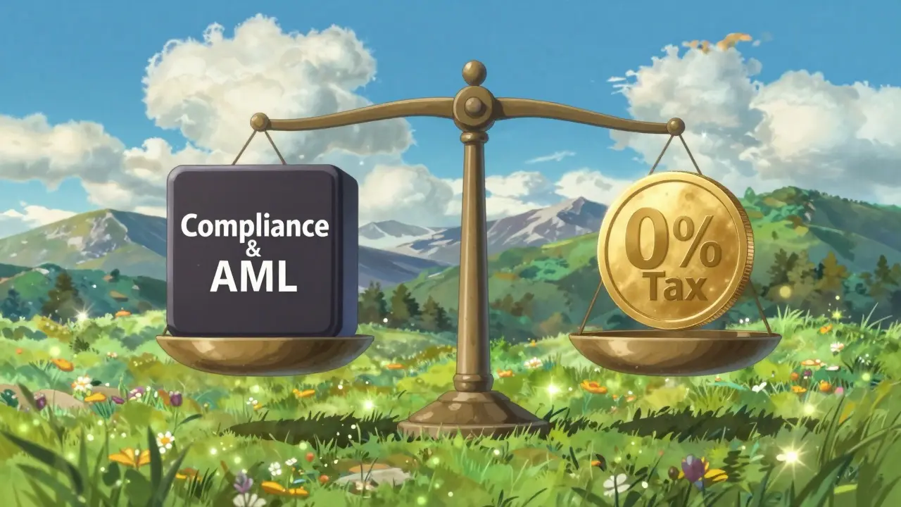 Symbolic scale balancing compliance costs against zero tax benefits