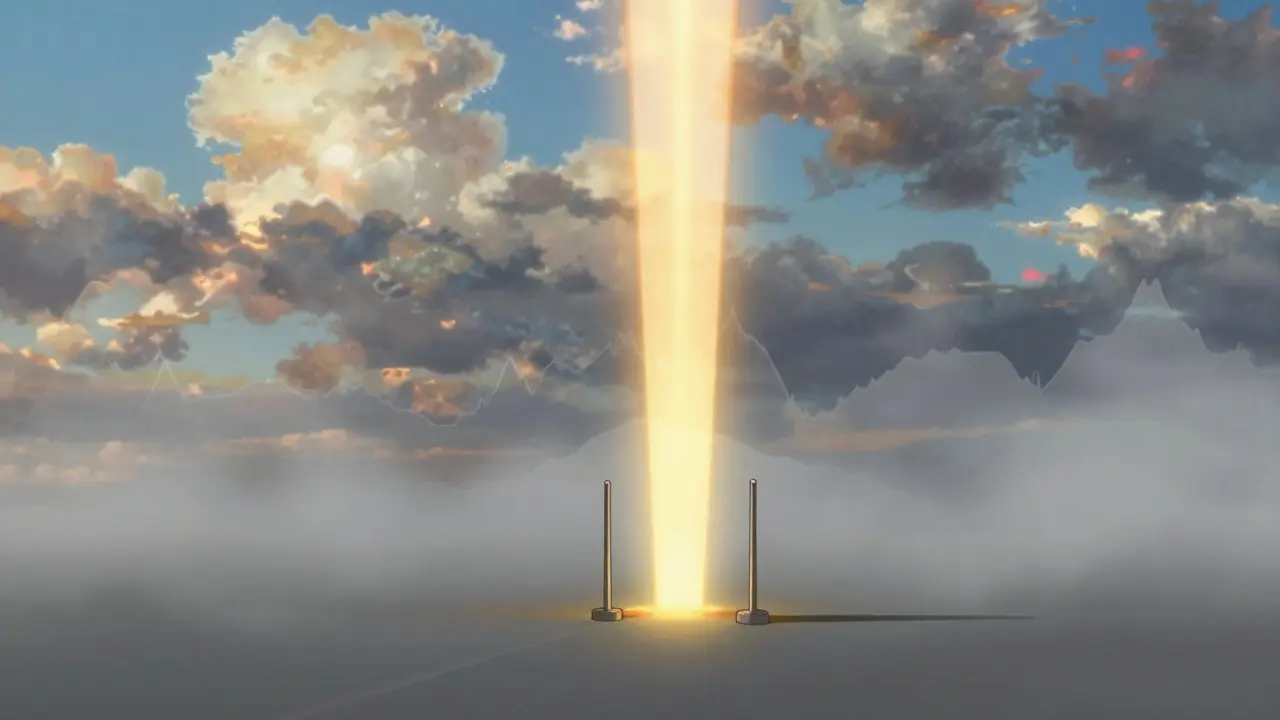 Visual metaphor for concentrated liquidity with focused golden light beam