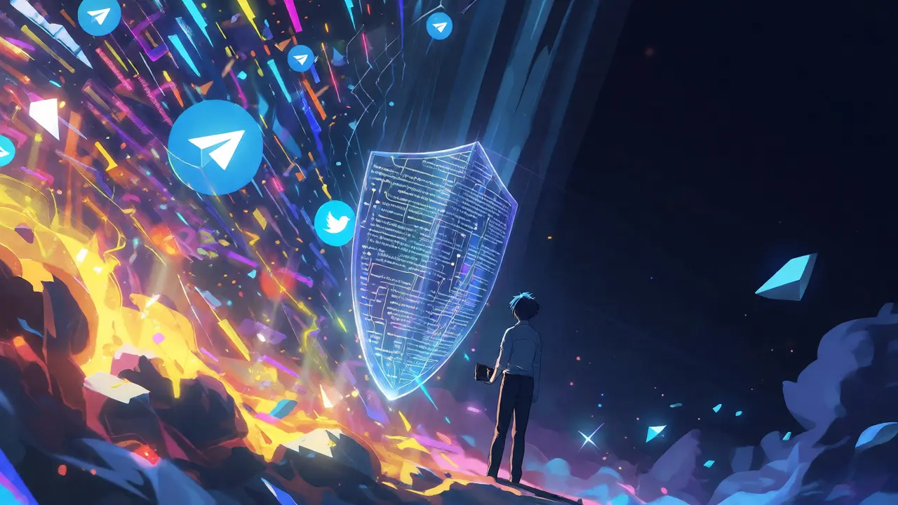 Digital chaos vs empty void illustrating fake airdrop rumors